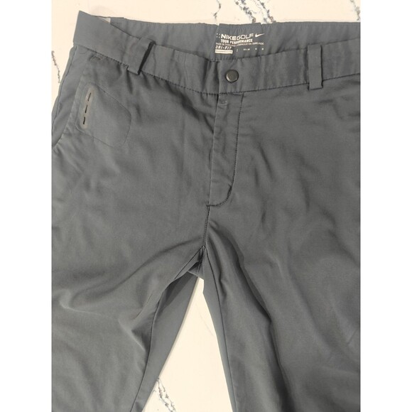 Nike Golf Tour Performance Pants Men 33x30 Chino Black Dri-FIT Vintage - Picture 1 of 9